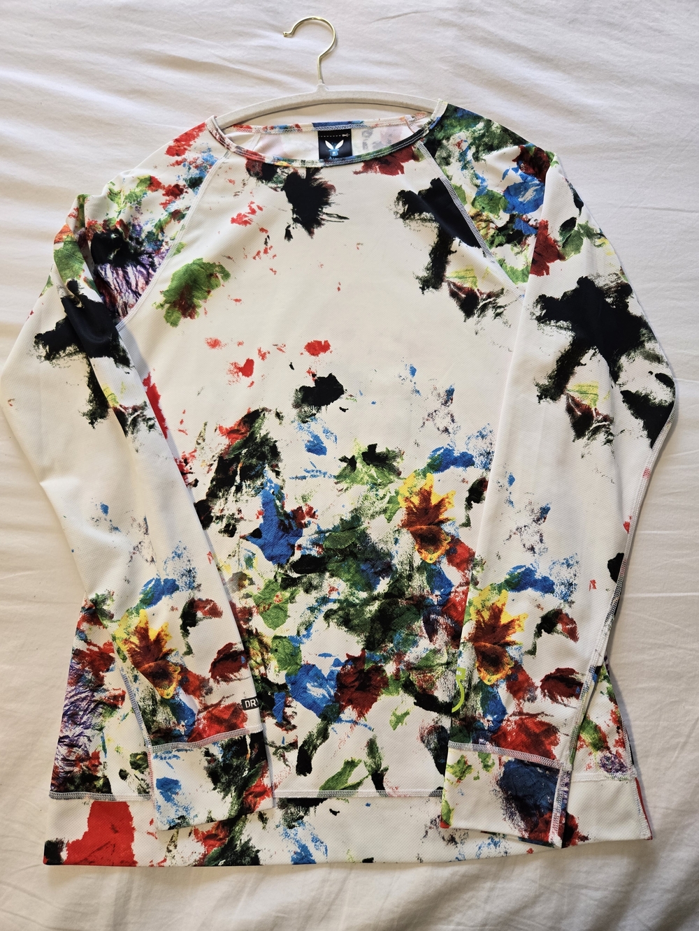 Burton Dryride Base Layer, Women’s L Paint-Splash Long Sleeve Top, Multicolor - Picture 7 of 14